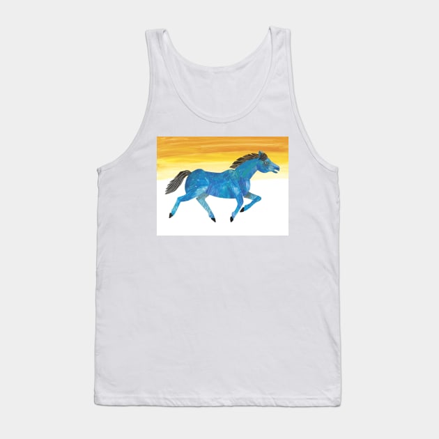 eric carle - Blue Horse Childrens Tank Top by Bequeat